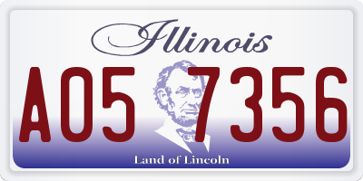 IL license plate A057356