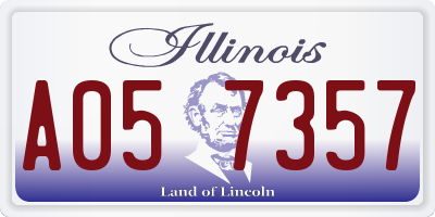 IL license plate A057357