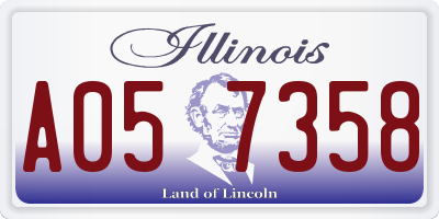 IL license plate A057358