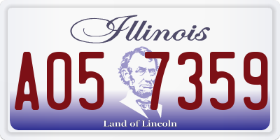 IL license plate A057359