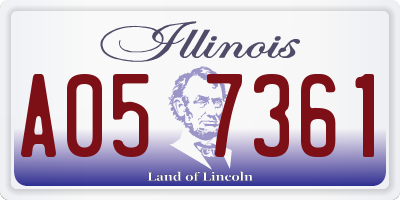 IL license plate A057361