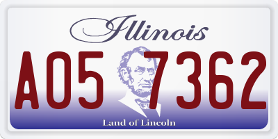 IL license plate A057362