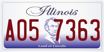 IL license plate A057363