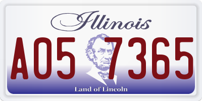 IL license plate A057365
