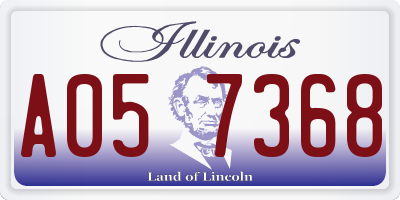 IL license plate A057368