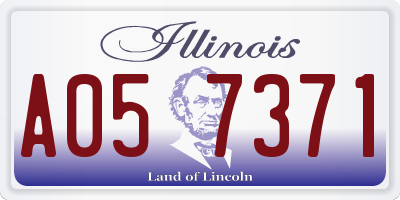 IL license plate A057371