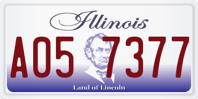 IL license plate A057377