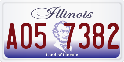 IL license plate A057382