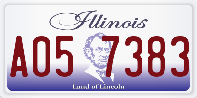 IL license plate A057383