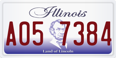 IL license plate A057384