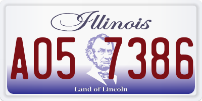 IL license plate A057386
