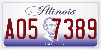 IL license plate A057389