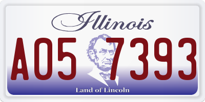 IL license plate A057393