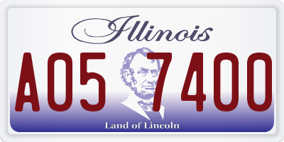 IL license plate A057400