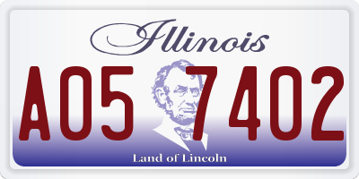 IL license plate A057402