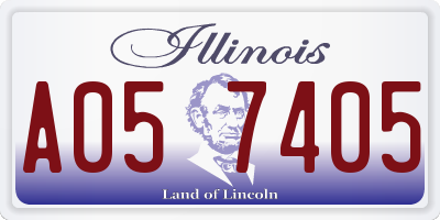 IL license plate A057405