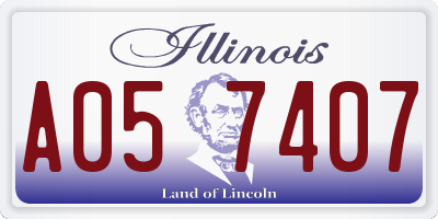 IL license plate A057407