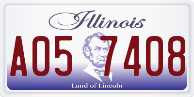 IL license plate A057408