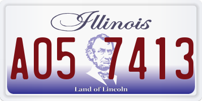 IL license plate A057413