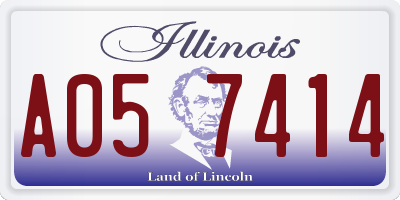 IL license plate A057414