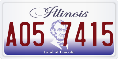 IL license plate A057415