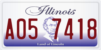 IL license plate A057418