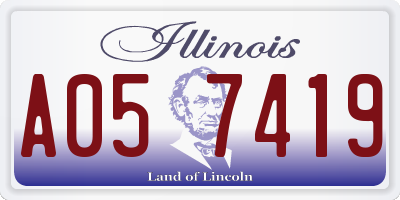 IL license plate A057419