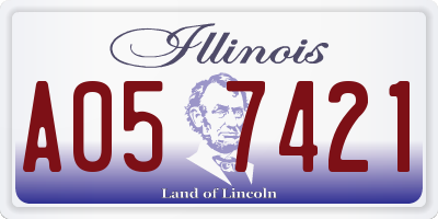IL license plate A057421