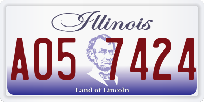 IL license plate A057424