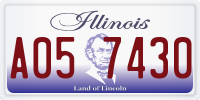 IL license plate A057430