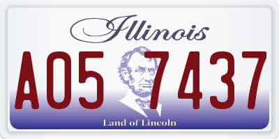 IL license plate A057437