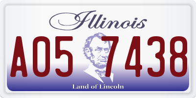 IL license plate A057438