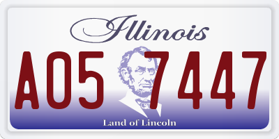 IL license plate A057447