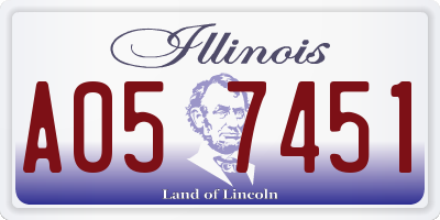 IL license plate A057451