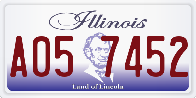 IL license plate A057452