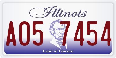 IL license plate A057454