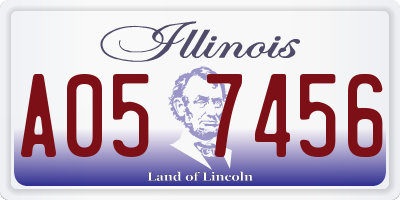 IL license plate A057456