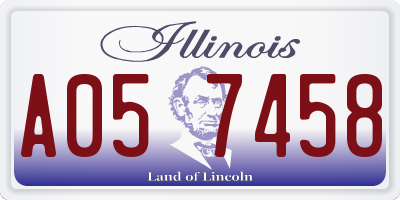 IL license plate A057458