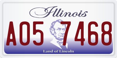 IL license plate A057468