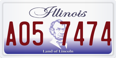 IL license plate A057474