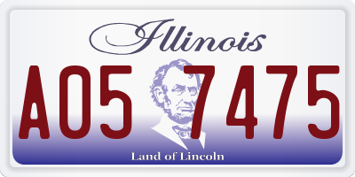 IL license plate A057475