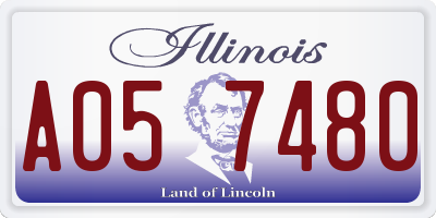 IL license plate A057480