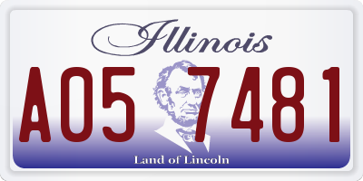 IL license plate A057481