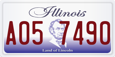 IL license plate A057490
