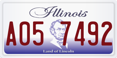 IL license plate A057492