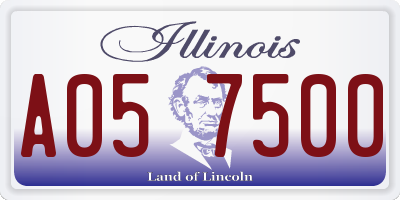 IL license plate A057500