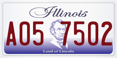 IL license plate A057502