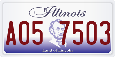 IL license plate A057503