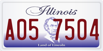 IL license plate A057504