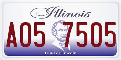 IL license plate A057505